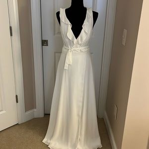 White maxi wrap dress. Size 4.
